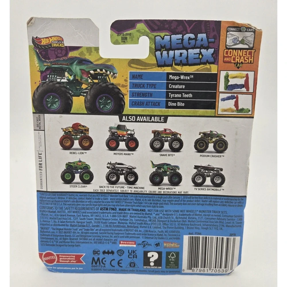 Hot Wheels Monster Trucks Live Mega Wrex 1:64 Die-Cast Vehicle New Sealed‎